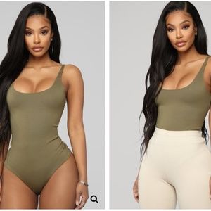 Fashion Nova Toni Bodysuit - Olive